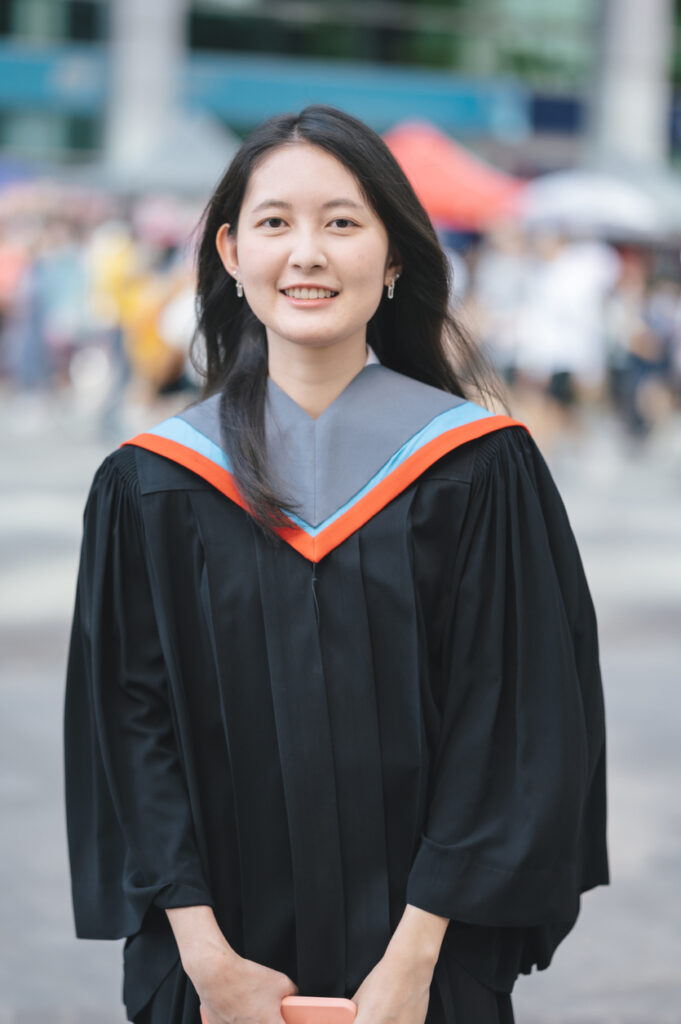 Thai / chinese asian family Graduate students smiling with their parents on their graduation day in thailand