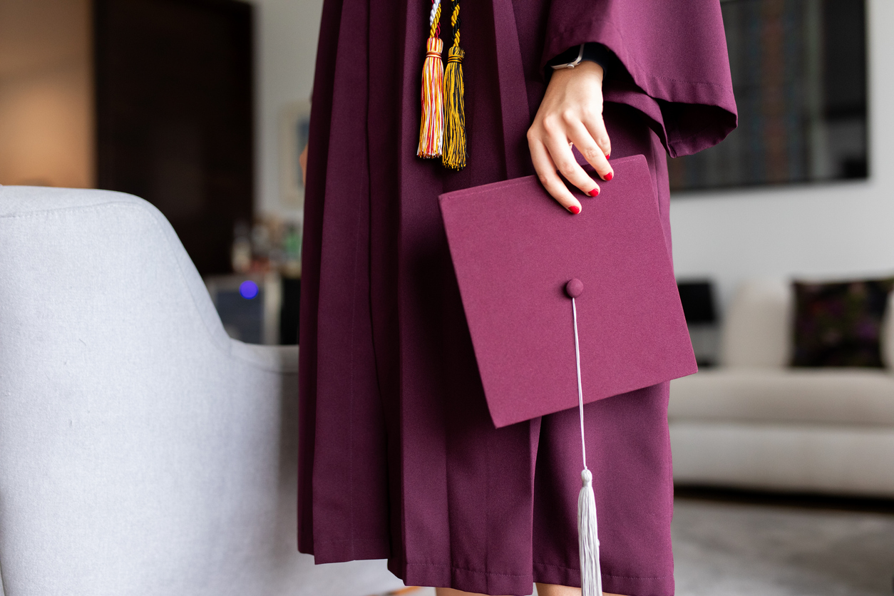 Portraits of young female graduate before the graduation ceremony - Guatemala